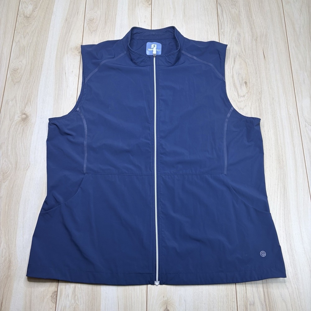 FootJoy WOMEN'S TempoSeries Full Zip VEST Navy Blue XL Logo
